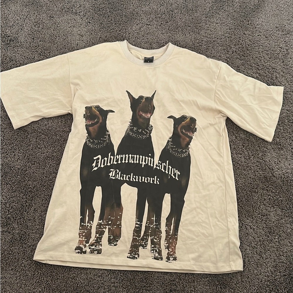 Represent- Blackwork Doberman pinscher shirt